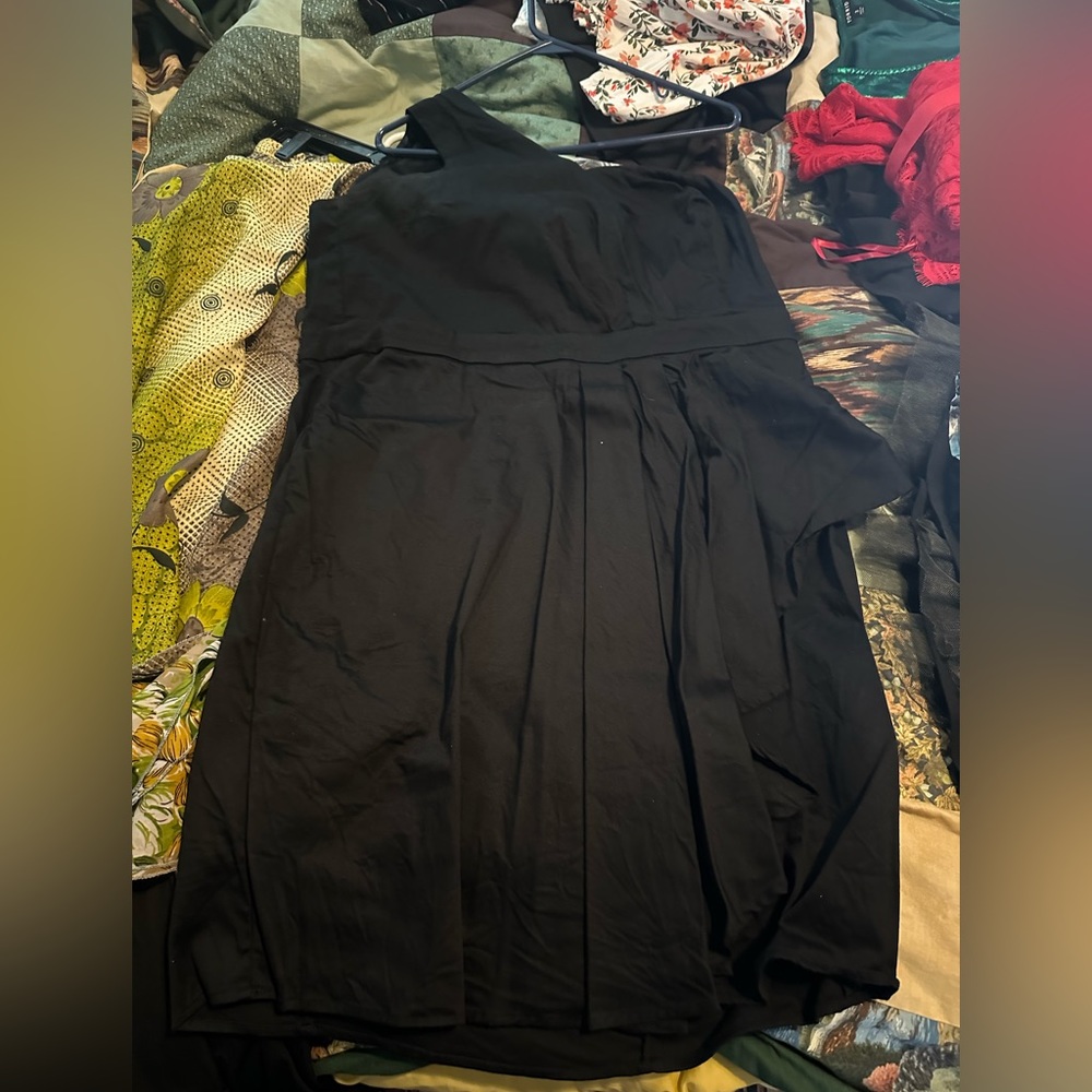 Torrid asymmetrical black dress